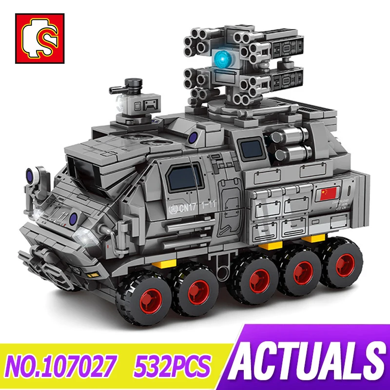 

SEMBO 107027 Wandering Earth Series Troop Carrier Assembled Building Blocks Bricks Model DIY Children's Educational Toy Boy Gift