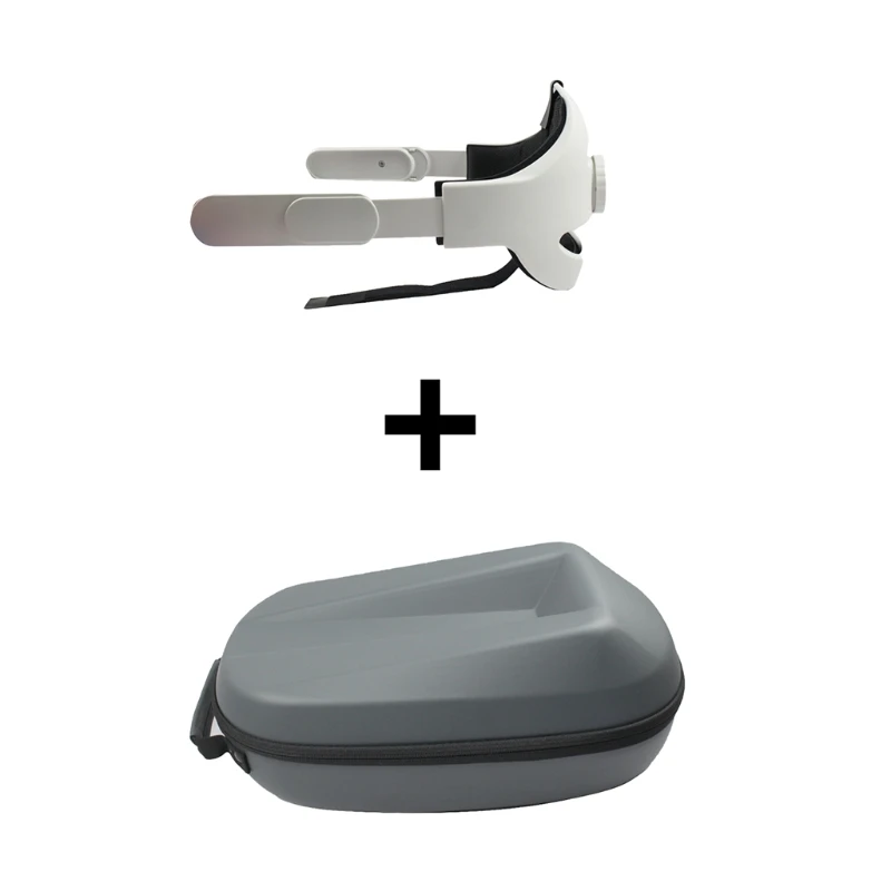 

for oculus Quest 2 VR 2in1 PU Storage Bag & Adjustable Replacement Head Strap 40JB