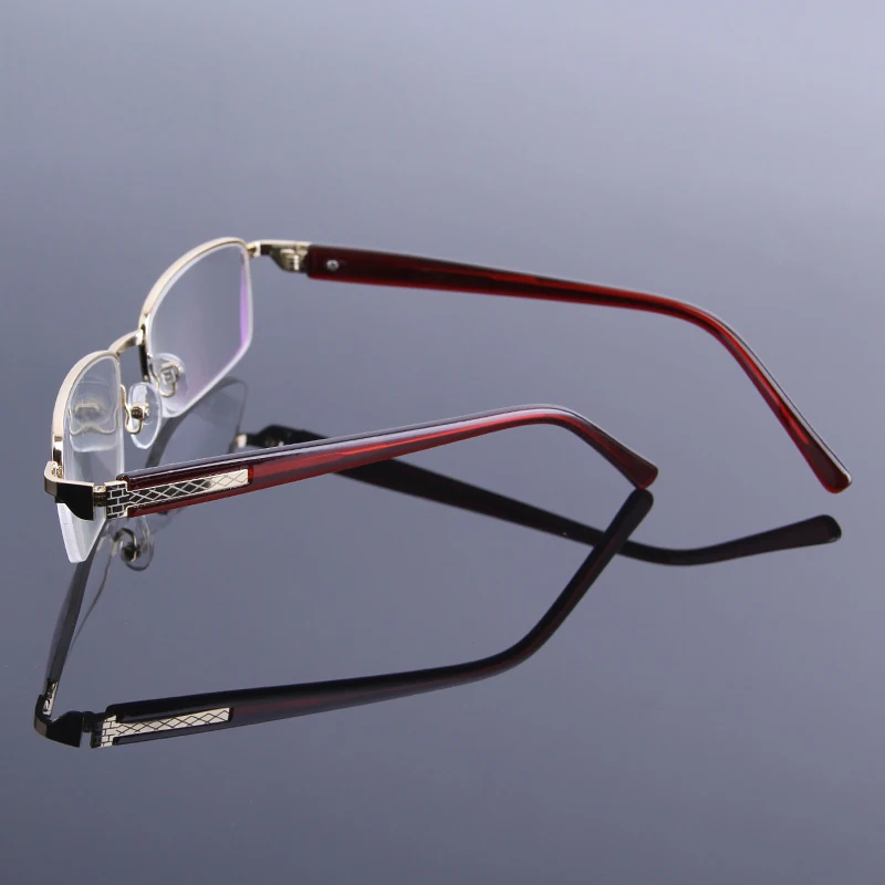 Очки для чтения в полуоправе золотого цвета женщин очки пожилых людей с защитой