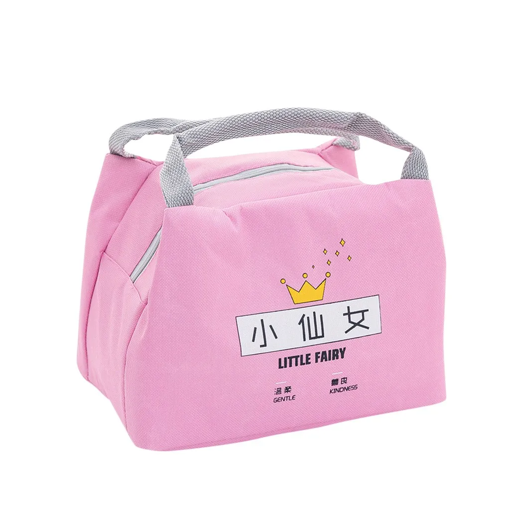 Забавные китайские иероглифы сумка для ланча портативный мультфильм еда свежий