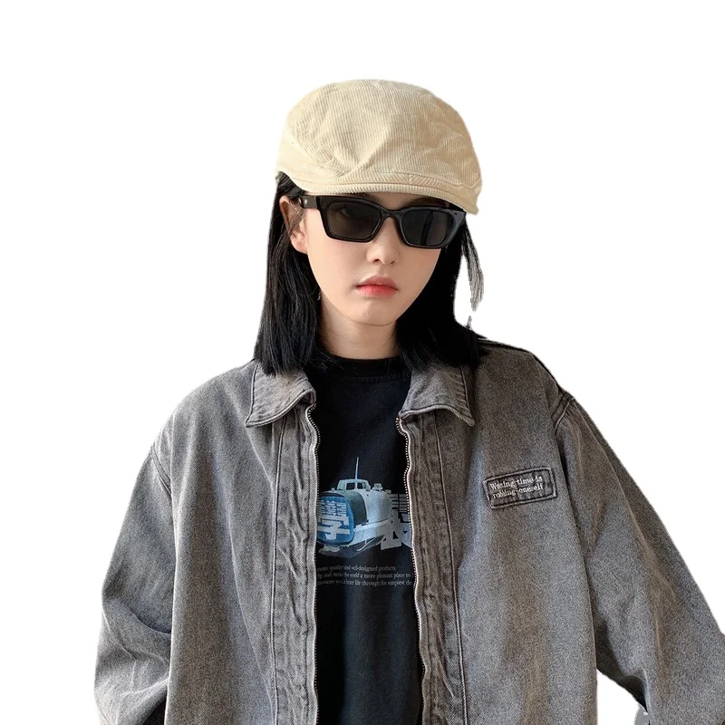 

Women Beige Cool Short Fishermen Bucket Hats Women's Hat New Round Dome Temperament Fashion Tide All-match Spring Autumn 2021