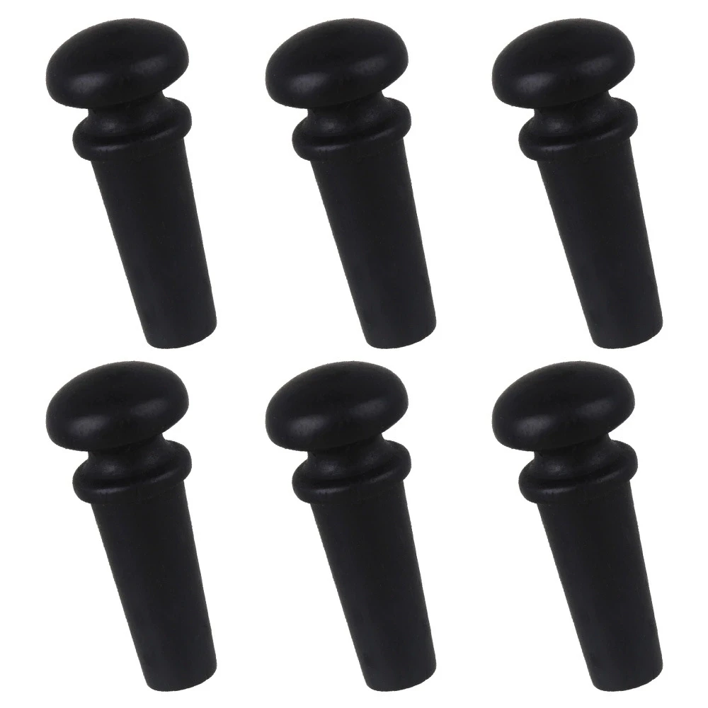 Концевые штифты из черного дерева для гитары 6 шт.|Детали и аксессуары гитар| |