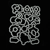 cutting dies with clear stamp of lion elephant toy train handbooking set diy scrapbooking paper embossing stencil painting seal