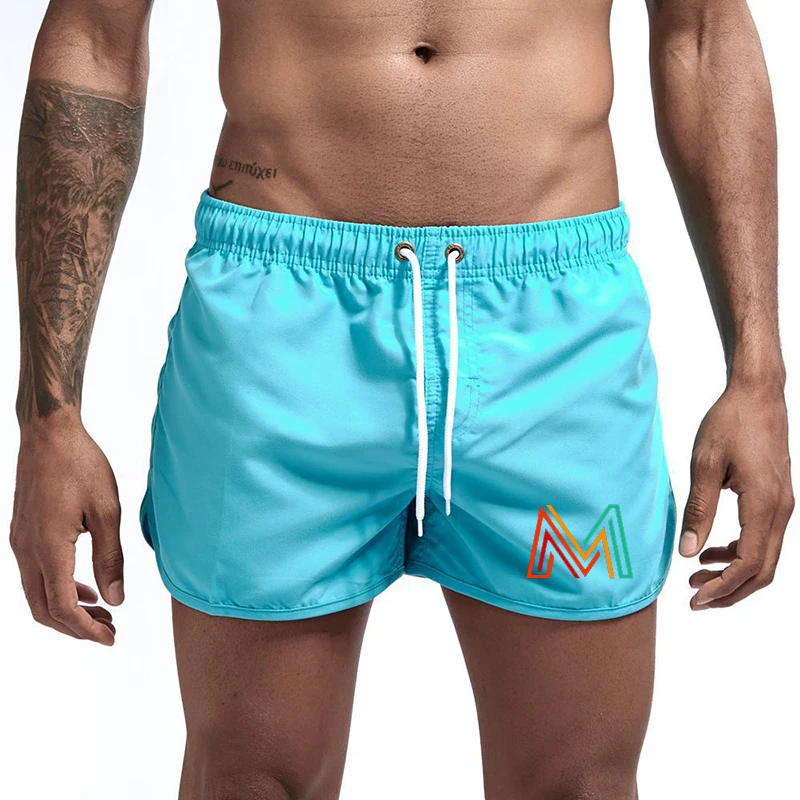 

2021 Men's summer 3-point shorts men's and women's same color sports shorts