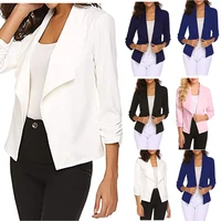 2021 autumn casual women suit coat solid blazer office white ol tops jacket slim black blazers female business work clothes