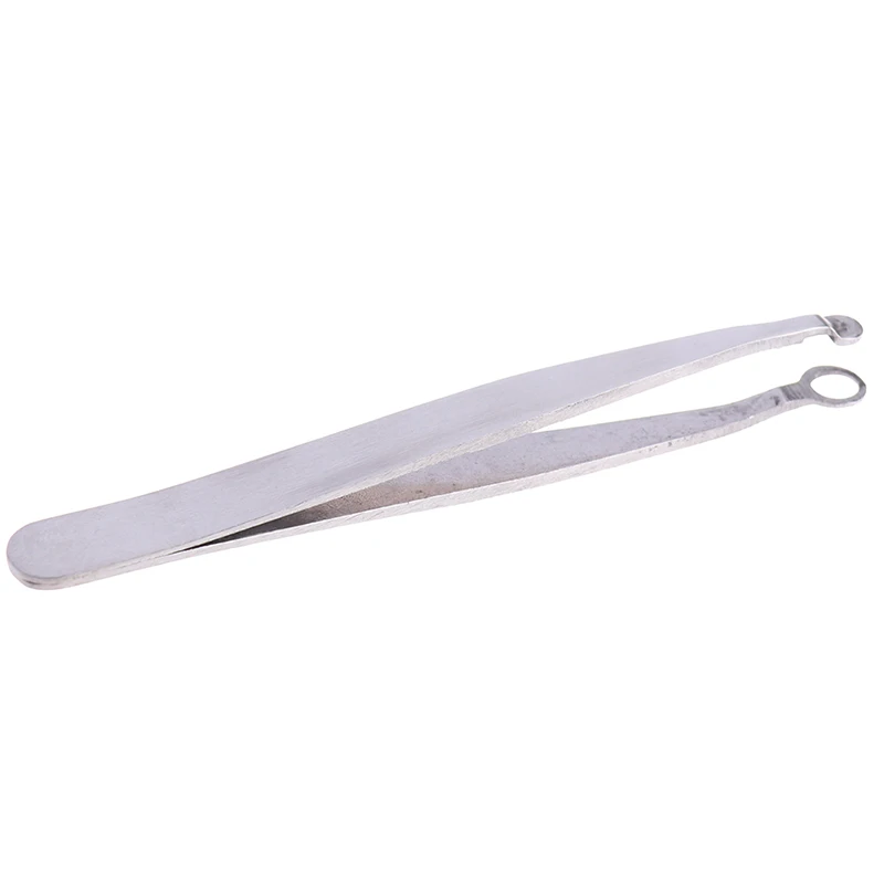 Round Tip Eyebrow Tweezer Cool Stainless Steel Black Hair Removal Tweezers Professional Perfectly Make Up Tools | Красота и здоровье