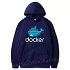 Мужские толстовки Geek, толстовка с логотипом Docker, на Linux, с поддержкой форматов рограмма, программатор с капюшоном, кодирующее пальто