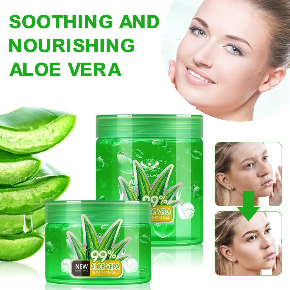 

Aloe Vera Gel Soothing Moisturizing Hydrating Skin Calming Skin after Sunburn Organic Aloe Gel for Face Body Soft and gentle