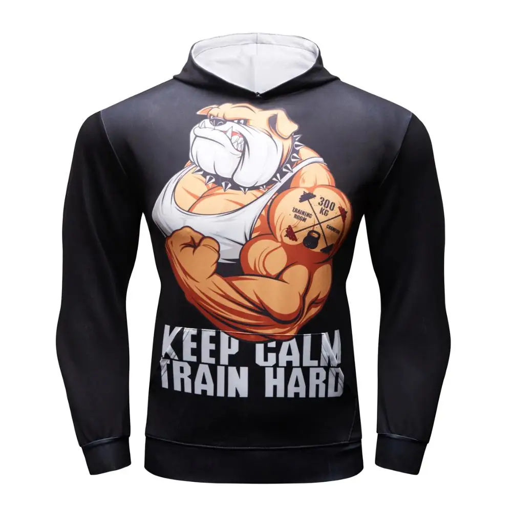 Мужской пуловер с 3D-принтом капюшоном | Мужская одежда