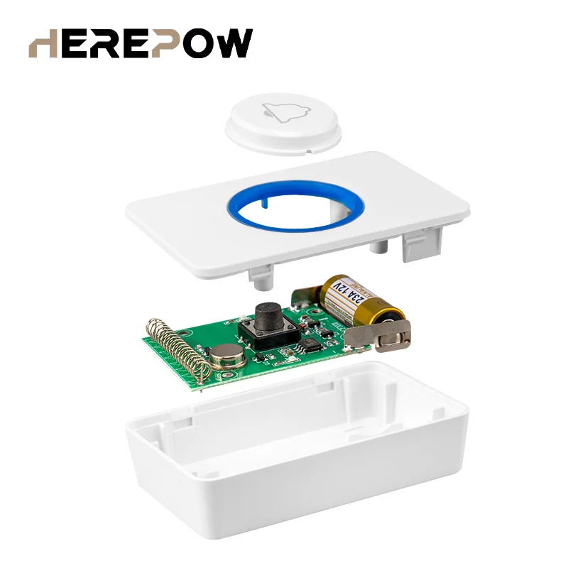 Herepow дверной звонок беспроводной водонепроницаемый с диапазоном 280 м для дверей