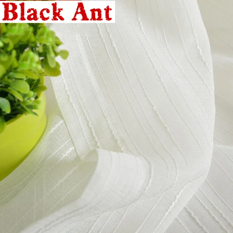 Полосатые прозрачные Занавески льняные шторы для гостиной балкона тюлевые