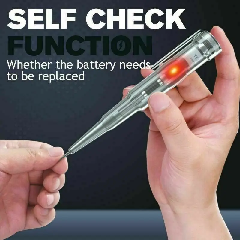 

70-250V Responsive Electrical Tester Pen Bright led Light＆Waterproof DC Voltage DIY Electrician Tools Breakpoint Check