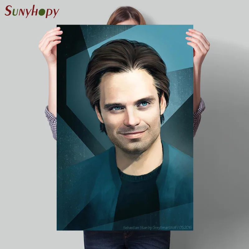 Поп-Арт картина высокое качество Себастьян Стэн холст постер стены Декор для