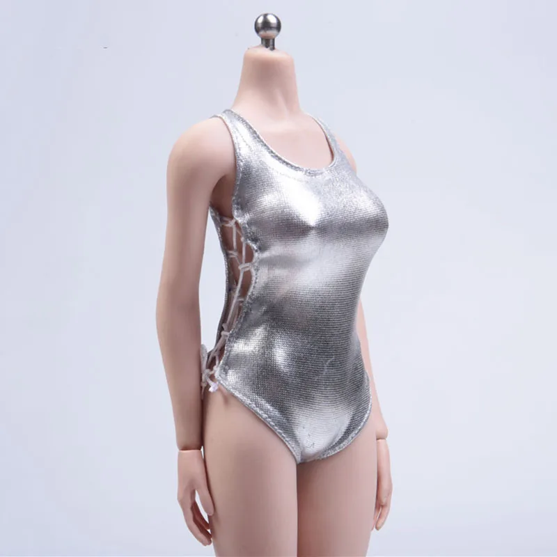 1/6 Scale Women Sexy Silver white Bikini Clothes Female Open back skirt Clothing Set For 12&quot Action Figure Body Doll Suit | Игрушки и
