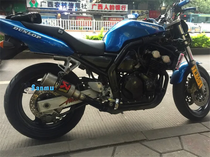 51 мм мотоцикл Yoshimura Модифицированная выхлопная труба akrapovic углеродное волокно с глушитель тканый узор выхлопная труба Лазерная Марка