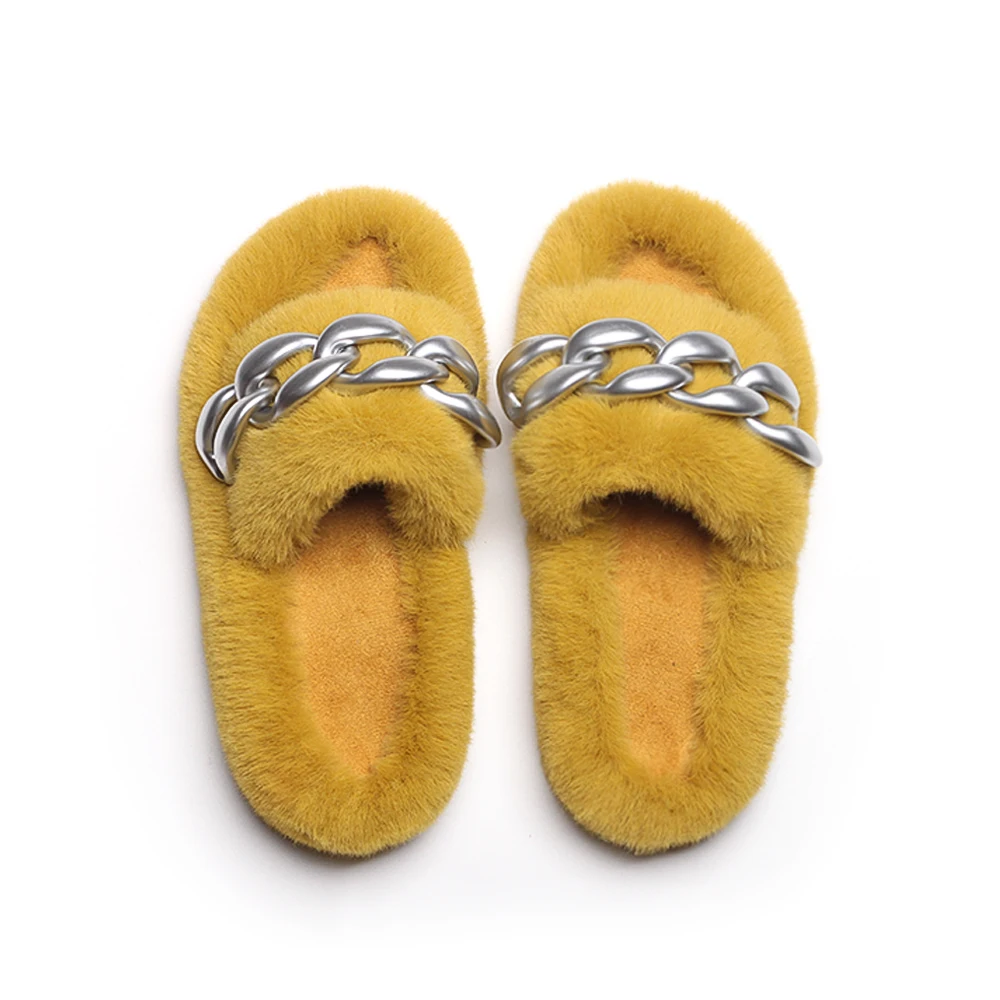 

Fur Slippers Women Designer Furry Slides Ladies Flip Flops Bowknot Decor Faux Fur Sandals House Slippers Luxury Brand Shoes 2022