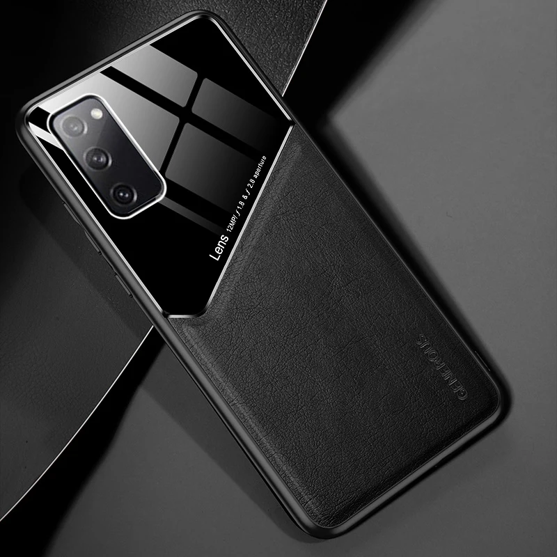 

Чехол для Samsung Galaxy S20 FE, чехол из искусственной кожи с мягкой рамкой, противоударный чехол для телефона Samsung Galaxy S20 Plus Ultra