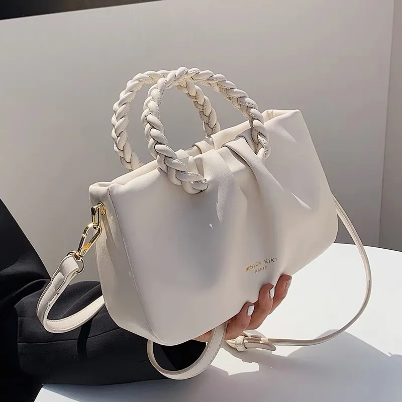 

High Quality Leather Shoulder Bags for Women 2021 Luxury Brand Designer Handbag Classic Solid Color Crossbody Bag Sac A Main