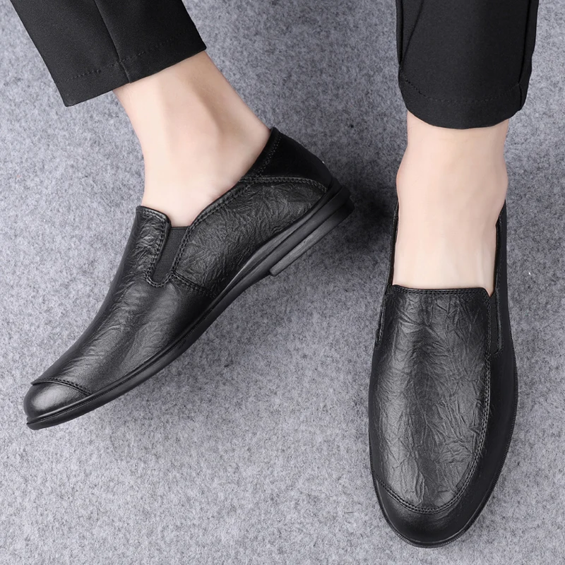 

Summer Driving Moccasins Mens Black Brown Loafers Shoes Men Breathable Hollow Casual Slip On Men Shoes Fashion Flats Shoes Man