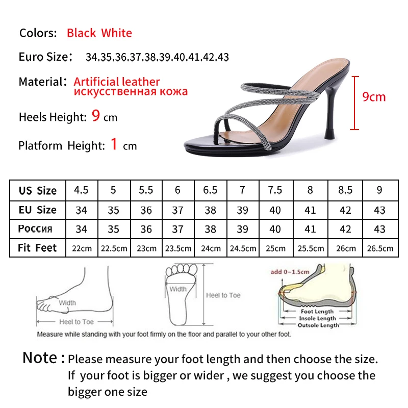 

LEOPARD LAND Woman Slippers Fashion Rhinestone High Heels 2021 Summer One Word Casual Outer Wear Thin Strap Women's Sandals CWF