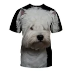 Новинка 2021, крутая забавная футболка с 3D принтом собаки, летние топы, футболка, Мужская футболка с коротким рукавом, модная мужская одежда