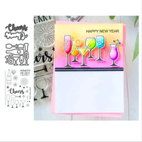 celebrate metal cutting dies and clear stamp stencil for diy scrapbooking stencil cut cutter card embossing silicone clear stamp