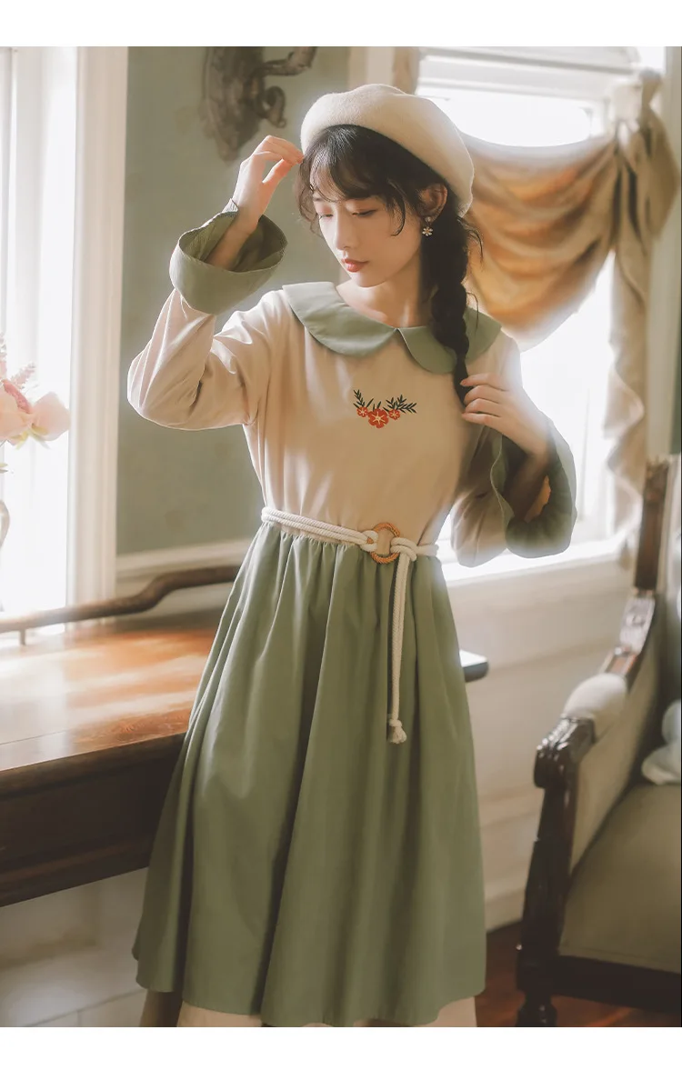 2019 Новое модное женское темпераментное платье сладкий Питер Пэн воротник vestidos