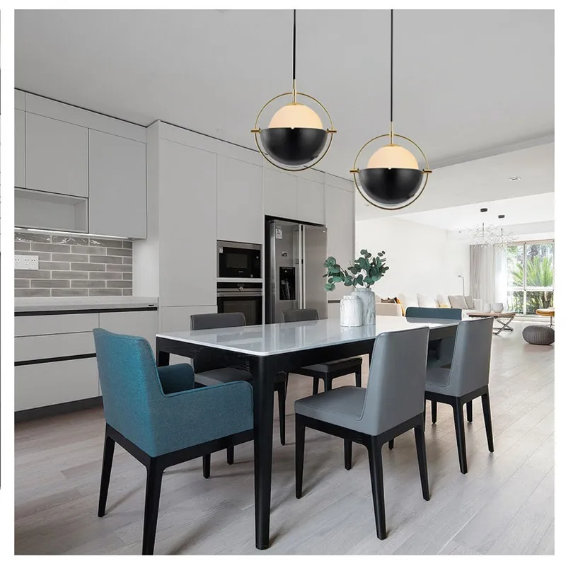 Вращающийся купол стеклянный шар Золотая Подвесная лампа D31cm подвесной