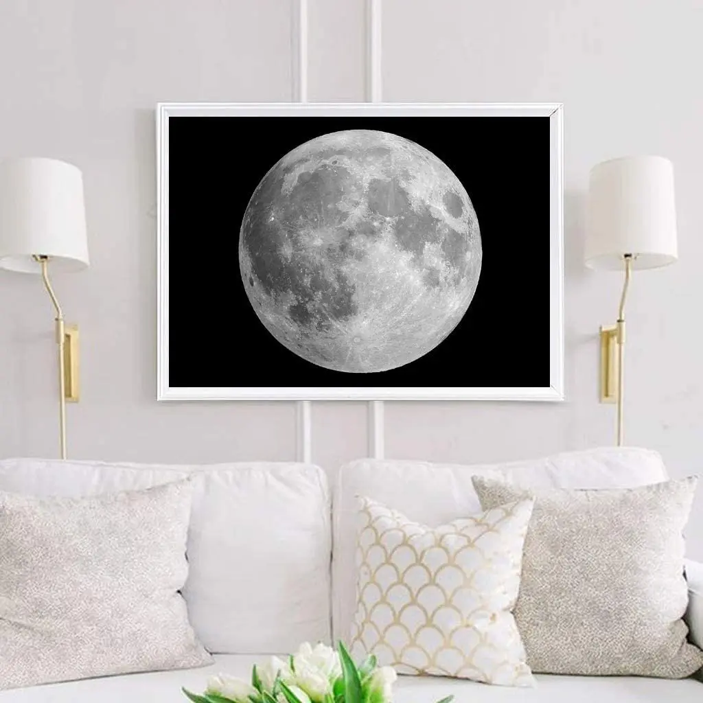 Круглый Пазл Луна/Земля 1000 штук для взрослых и детей | Дом сад