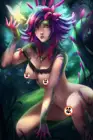 Принт LOL Ари jinx Neeko сексуальная девушка игра ИСКУССТВО ШЕЛК или холст постер на заказ 24x36 дюймов гостиная спальня домашняя Настенная картина