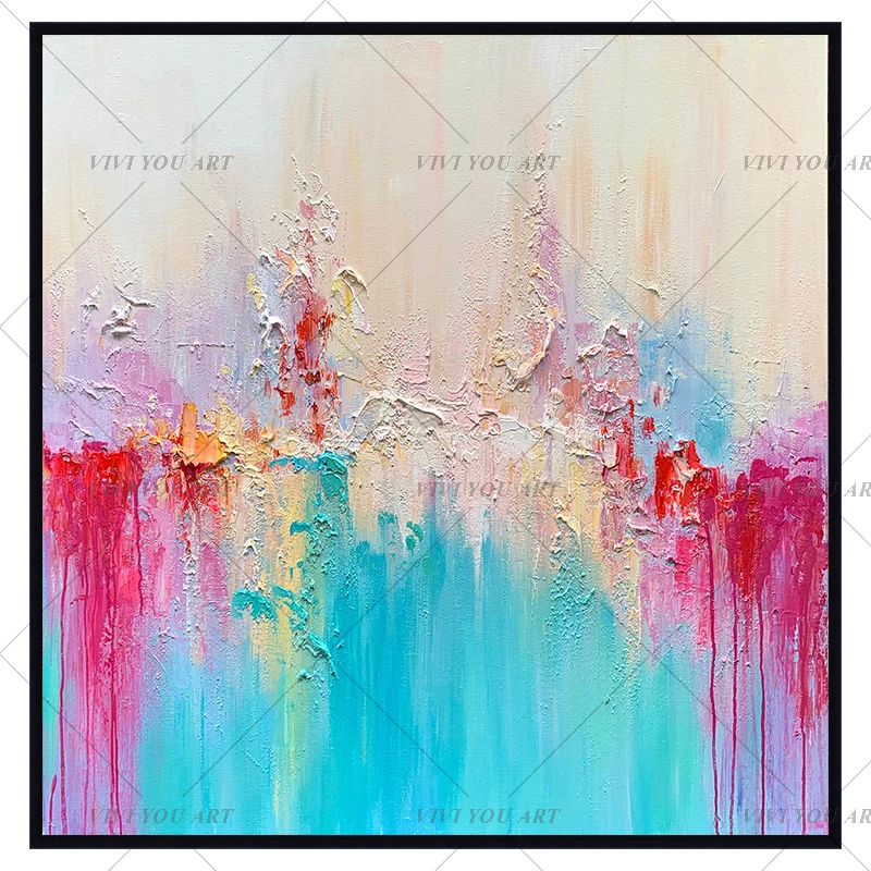 

Большая Лучшая художественная абстрактная картина маслом на холсте, Настенная картина ручной работы для гостиной, домашнего декора отеля