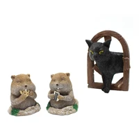 cat gopher animal statue resin garden decorative ornament simulation animal ornaments garden decoration