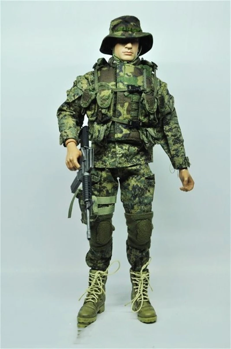 

Hot Sales 1/6th Model Special Forces Sansha Jungle Color Camouflage Bonnie Hat Helmet For Mostly Doll Soldier Collectable