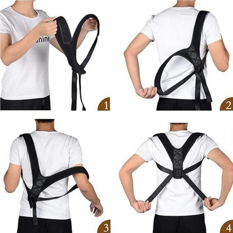 

Brace Belt Adjustable Support Belt Back Posture Corrector Clavicle Spine Back Shoulder Lumbar Posture Correction