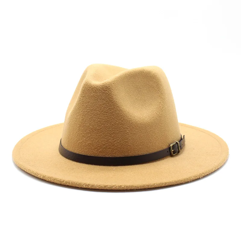 Женская шерстяная Осенняя шапка Fedora большие размеры 56-60 см Зимние Мужские