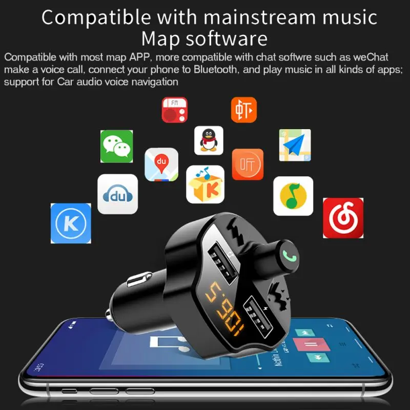 Автомобильный Bluetooth MP3-плеер автомобильный fm-передатчик модулятор адаптер