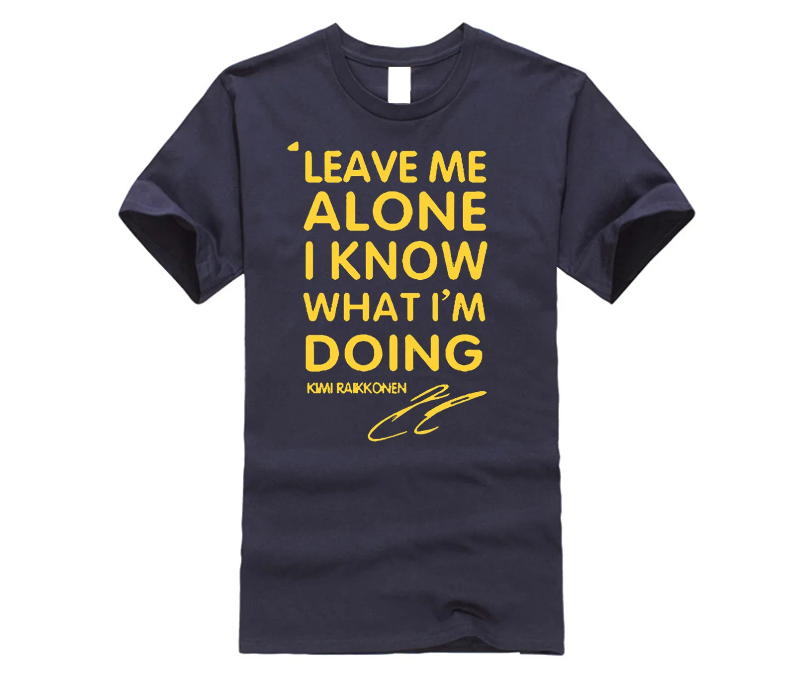 Летняя модная мужская футболка KIMI RAIKKONEN с надписью Leave Me Alone I Know в стиле хип-хоп