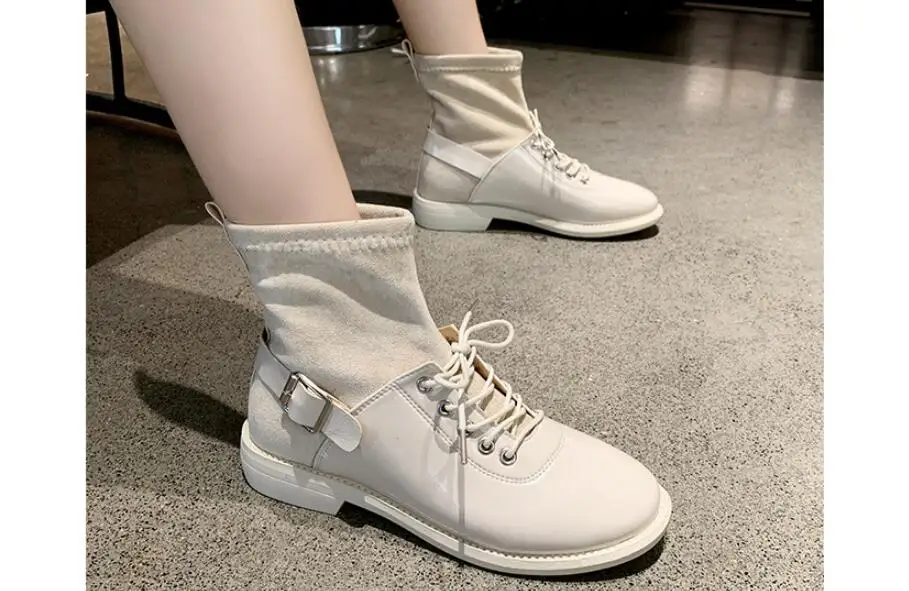 Новые привлекательные элегантные весенне-осенние ботинки из искусственной кожи