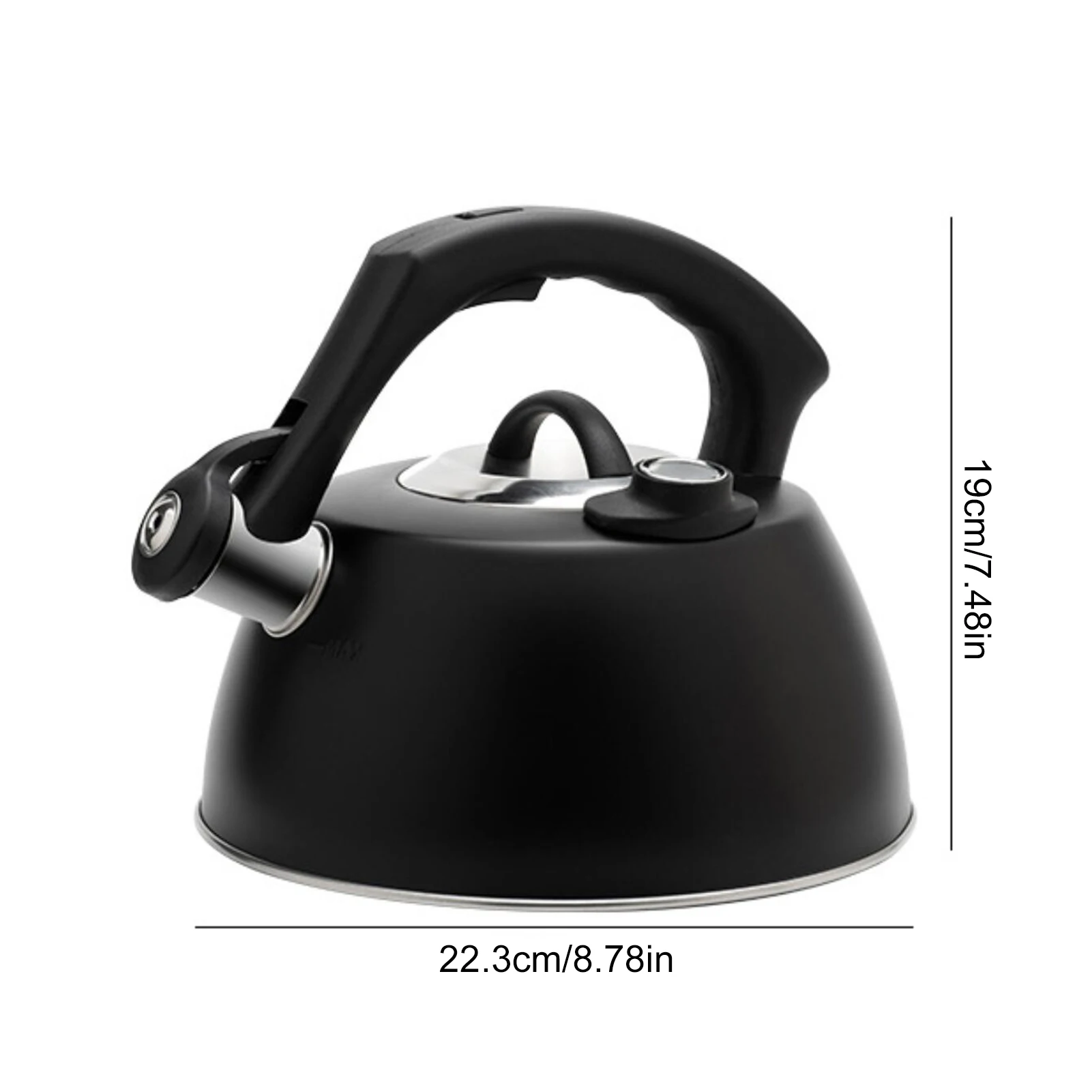 

2.5L Stainless Steel Whistling Kettle With Thermometer Tea Kettle Tea Pot With Heat-Proof Handle For Gas Induction Cookers