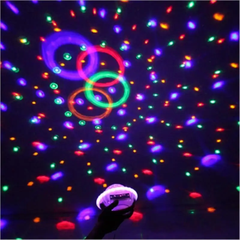 

Colorful Crystal Projector Blueteeth USB Voice Control Music Player LED Night Light Charging Rotating Projection Lamp Kids Gift
