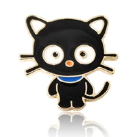 cartoon creative black cat modeling pop enamel pin lapel badges brooch funny fashion jewelry