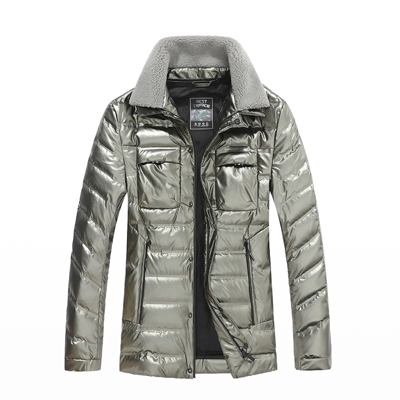 Down jacket for men winter new fashion brand work jacket warm 90% white duck down  classic  trend men's clothing