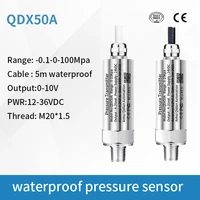 oil waterproof high quality pressure transmitter rs485 0 10v pressure sensor with 5m cable qdx50a