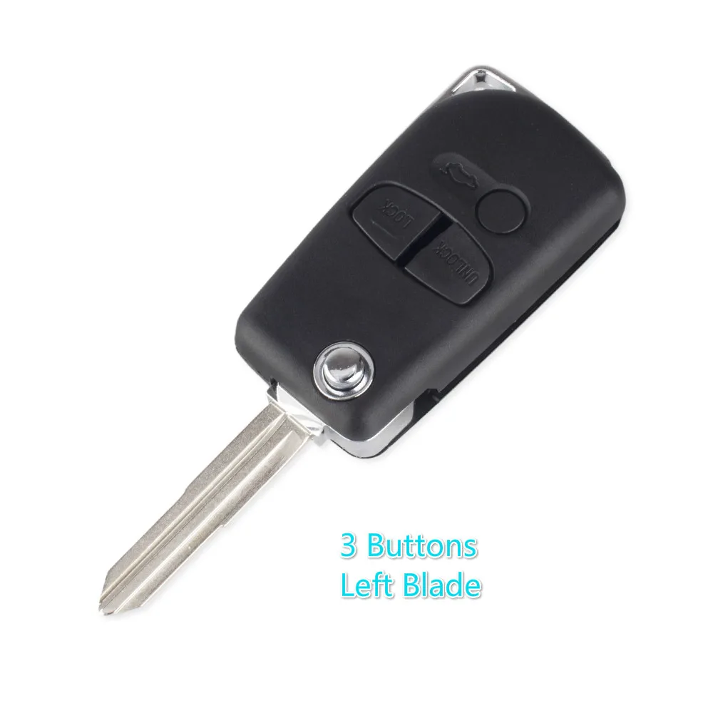 3B Left Blade KEYYOU 2/3 BT левое/правое лезвие модифицированный дистанционный Автомобильный ключ чехол Брелок для Mitsubishi Lancer Evolution Grandis Outlander - Количество кнопок: 3B Left Blade