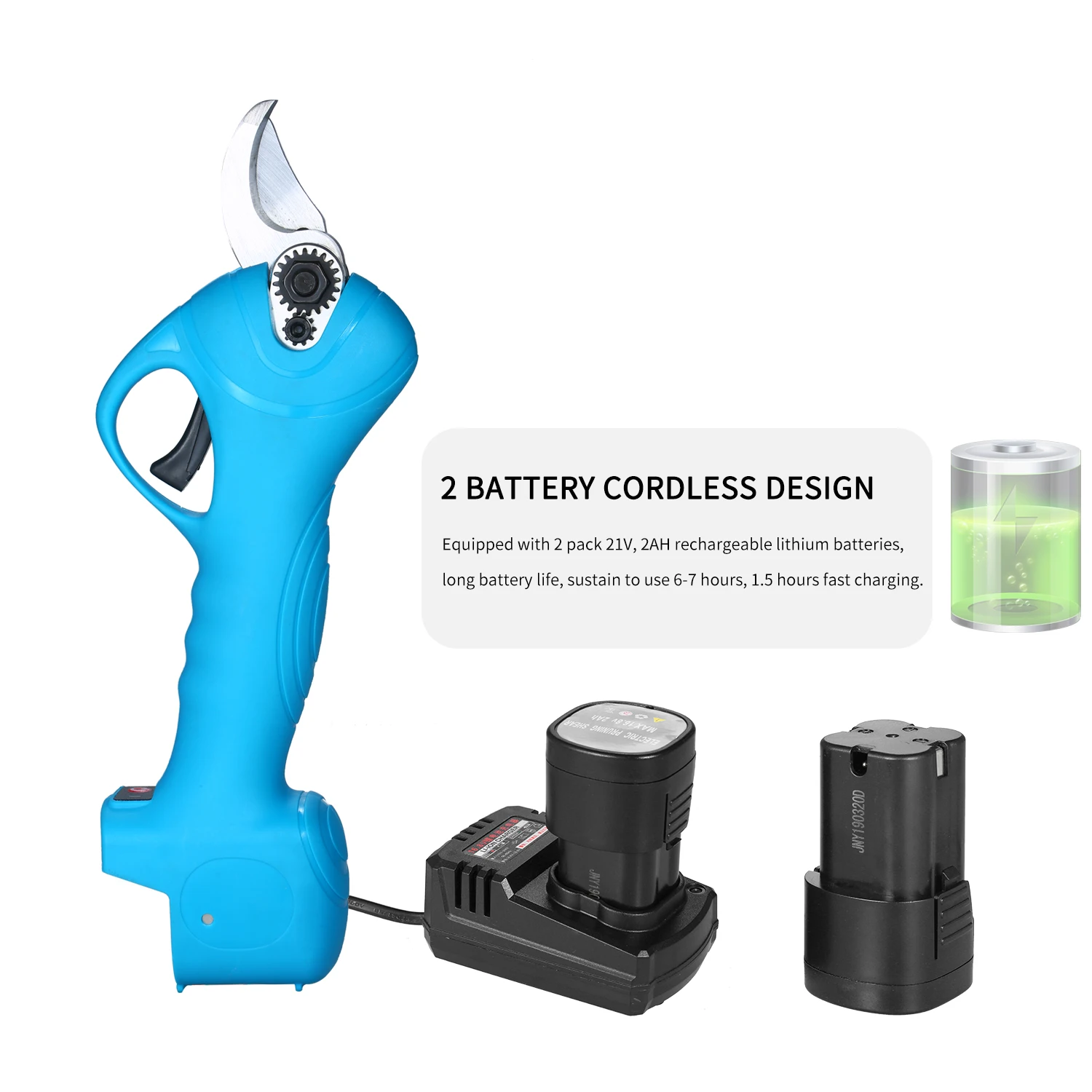 500 Вт 2000 мАч перезаряжаемые электрические ножницы для обрезки беспроводные