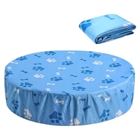 newest collapsible pool cover round solar swimming pool tub cover 3 sizes outdoor dustproof floor rain cloth mat cover
