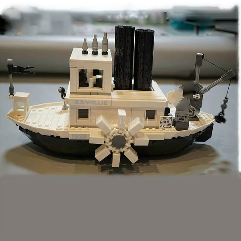 21317 новые идеи Steamboat Willie Movie Fit фигурки строительные блоки кирпичи игрушки для