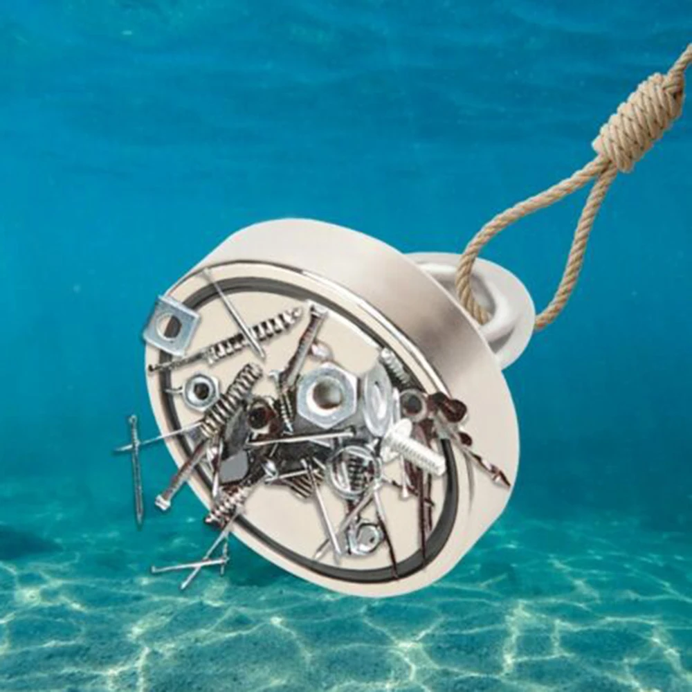 Сильный Мощный круглый неодимовый магнит крюк спасательный рыболовное