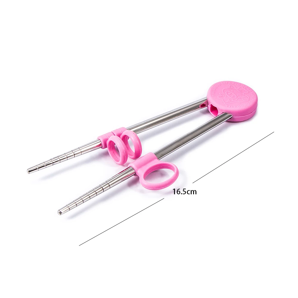 Учебные палочки из нержавеющей стали для детей милые многоразовые столовые