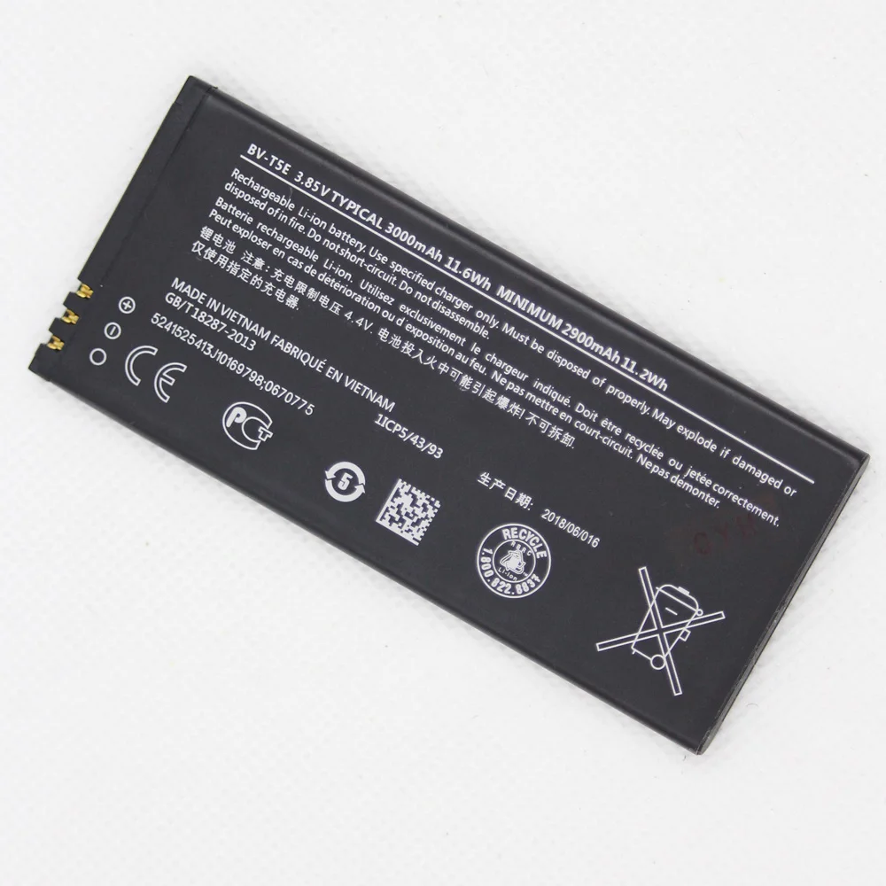

ISUNOO 10 шт./лот 3000 мАч BV-T5E / BVT5E / BV T5E Сменный аккумулятор для Microsoft Lumia 950 RM-1106 RM-1104 McLa